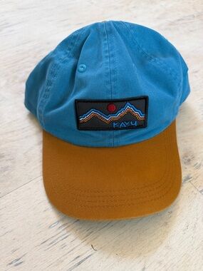 Kavu Blue Crown Rust Brim Mountain Patch Hat